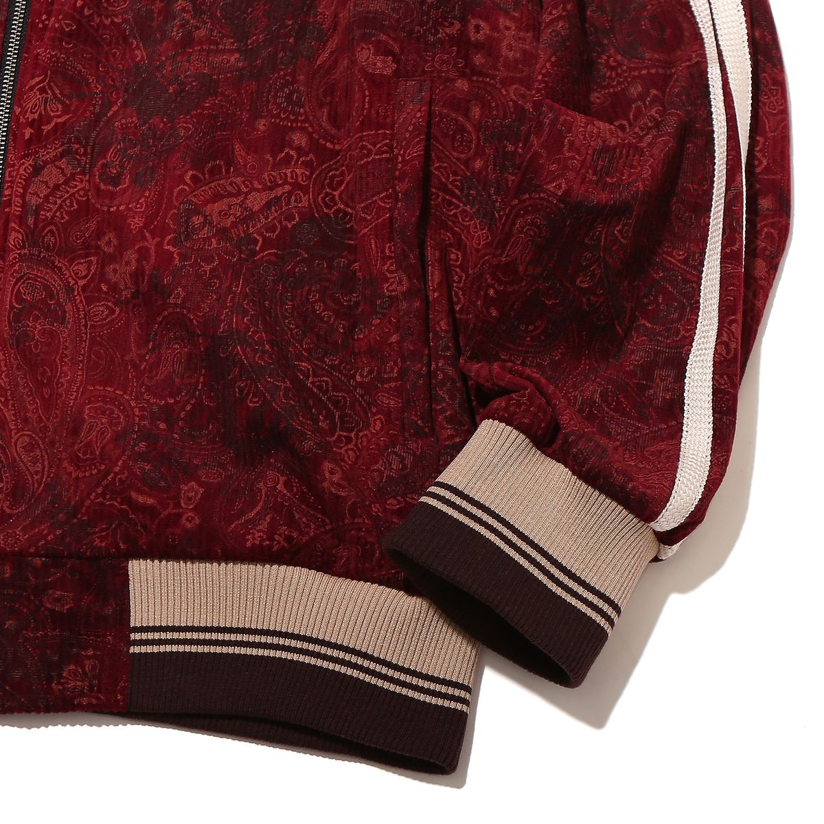 오가프(OGARP) Flower Paisley Vintage Track Jacket Wine