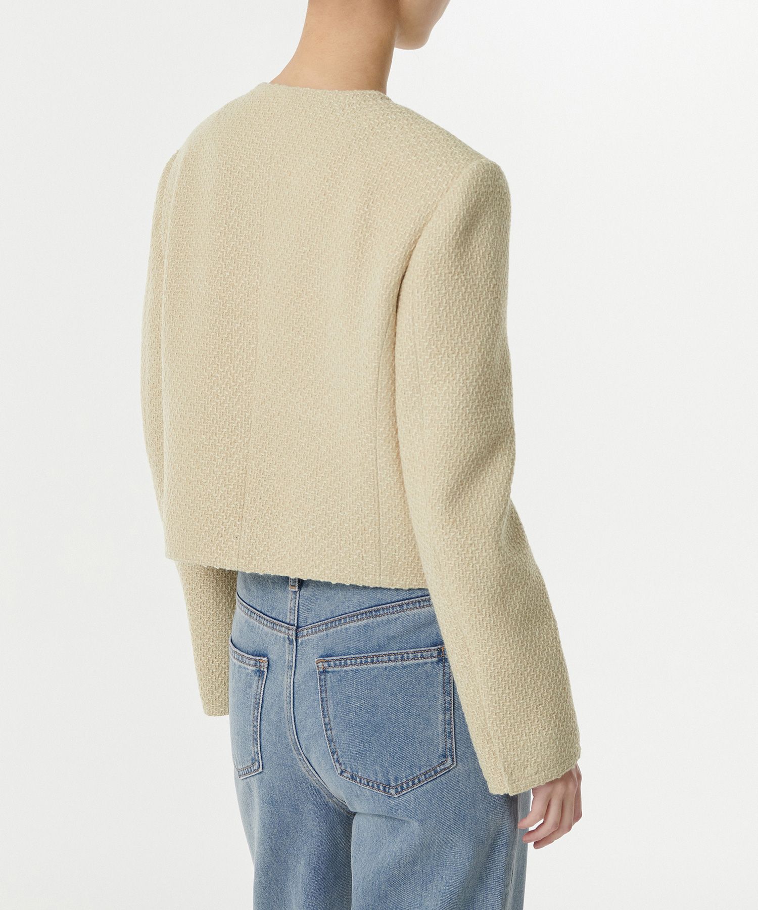ジャケット・アウター MUSINSA ROUND NECK TWEED JACKET MUSINSA | MUSINSA STANDARD WOMAN Women's Round Neck Tweed