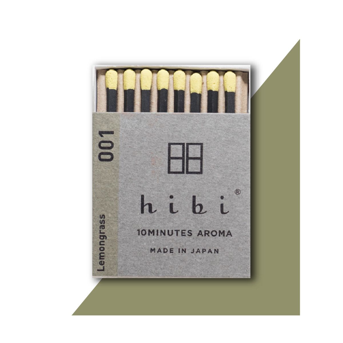 히비(HIBI) 오리지널 아로마 성냥 인센스_레몬그라스_레귤러박스
