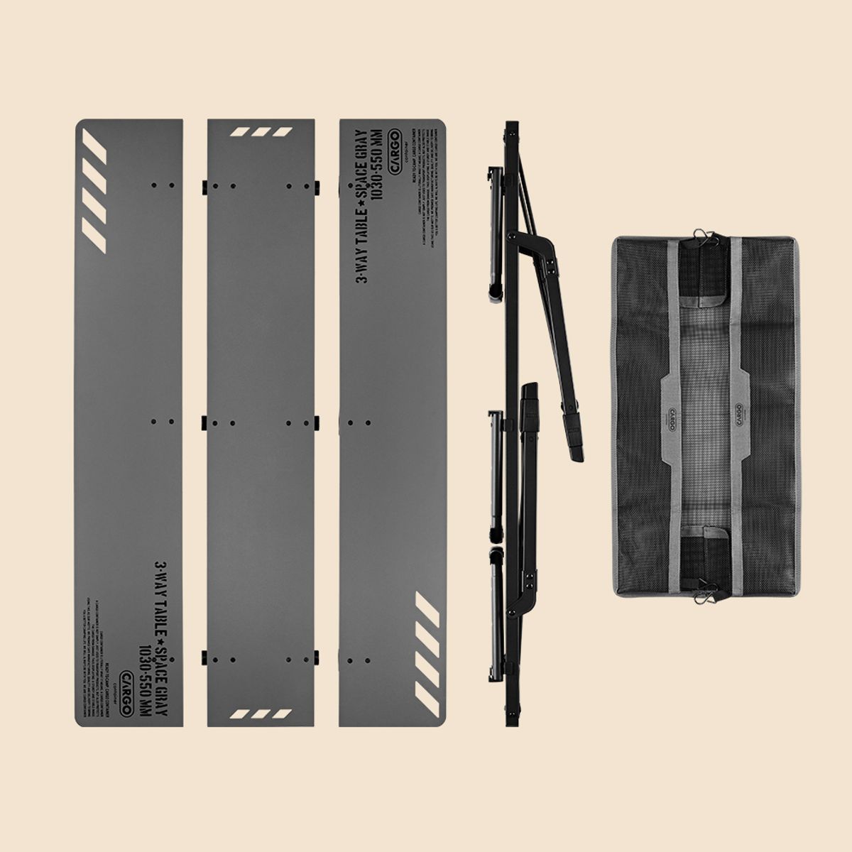 카고 컨테이너(CARGO CONTAINER) 3-WAY 테이블 (그레이)