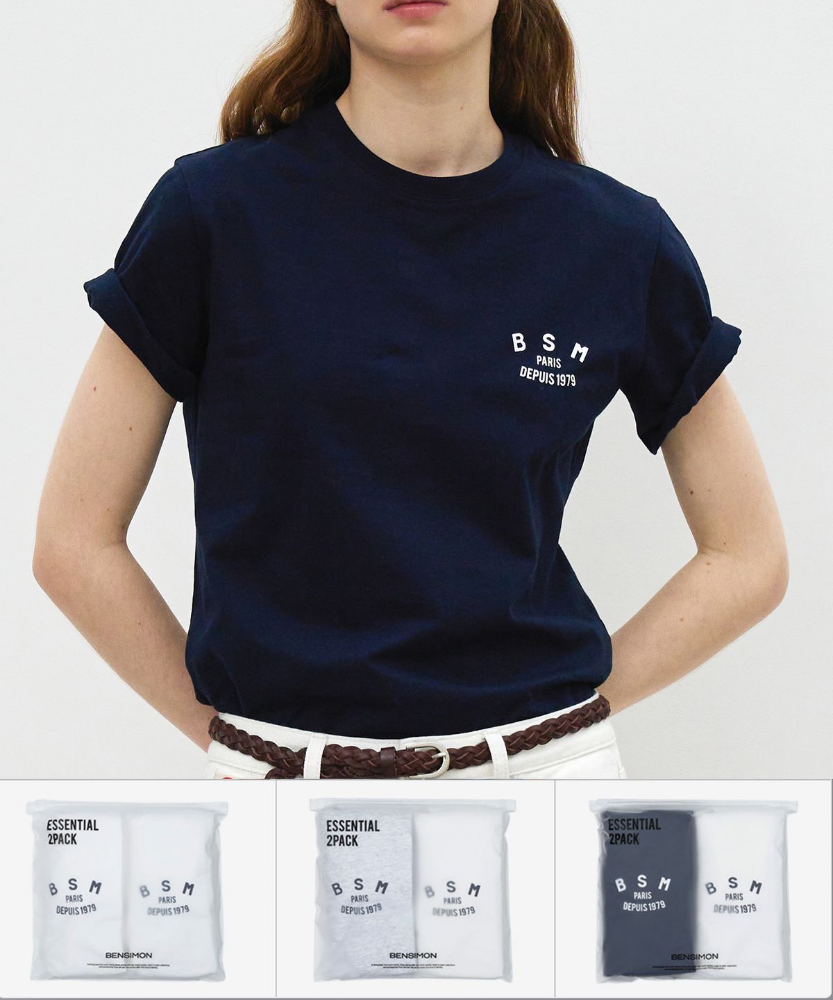 벤시몽(BENSIMON) [2PACK] ESSENTIAL T-SHIRTS