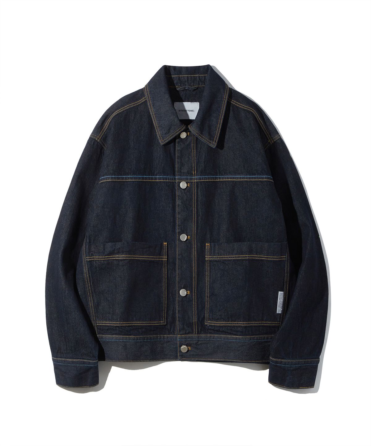 디써티원(DTHIRTYONE) Contrast Stitch Denim Jacket (INDIGO)