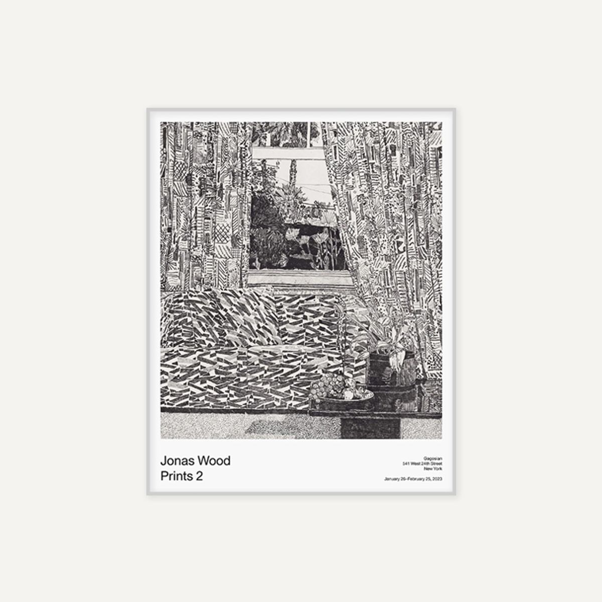 그릿시즌(GREET SEASON) 조나스 우드 Pattern Couch Interior with Mar Vista View, 2020 (액자 포함)