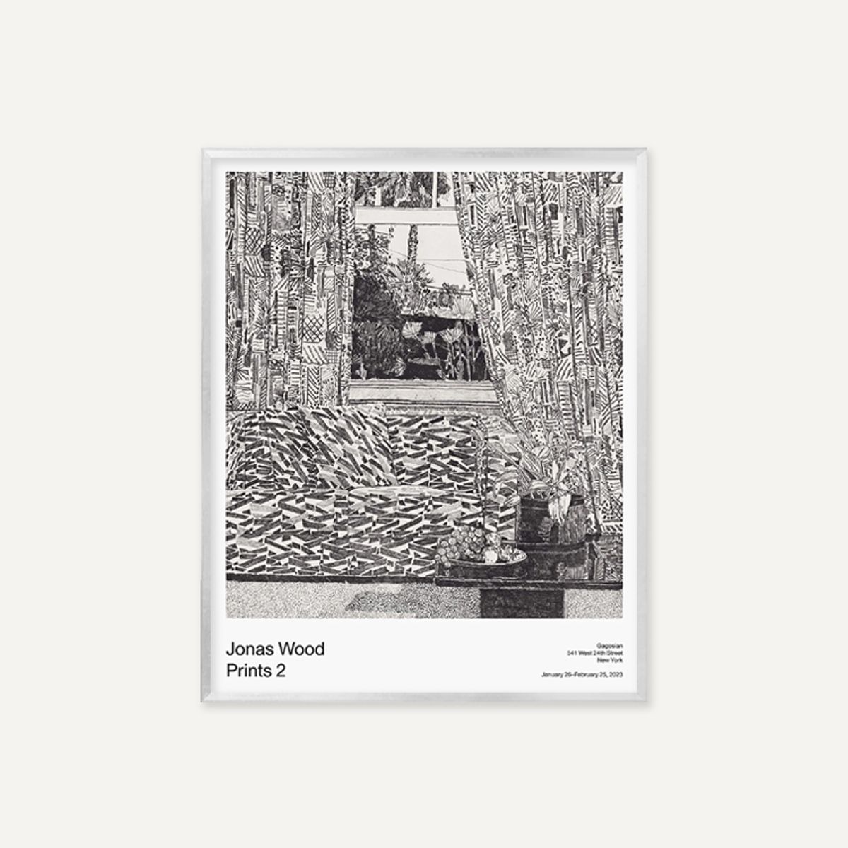 그릿시즌(GREET SEASON) 조나스 우드 Pattern Couch Interior with Mar Vista View, 2020 (액자 포함)