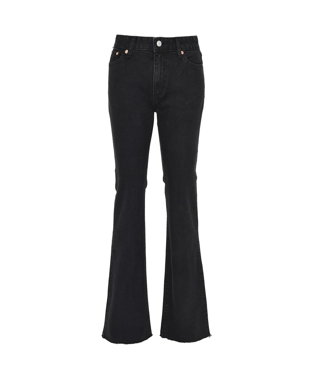 바이스 어치브 유쓰(BICE ACHIEVE YOUTH) USA HIGH RISE BOOTS CUT JEANS BLACK