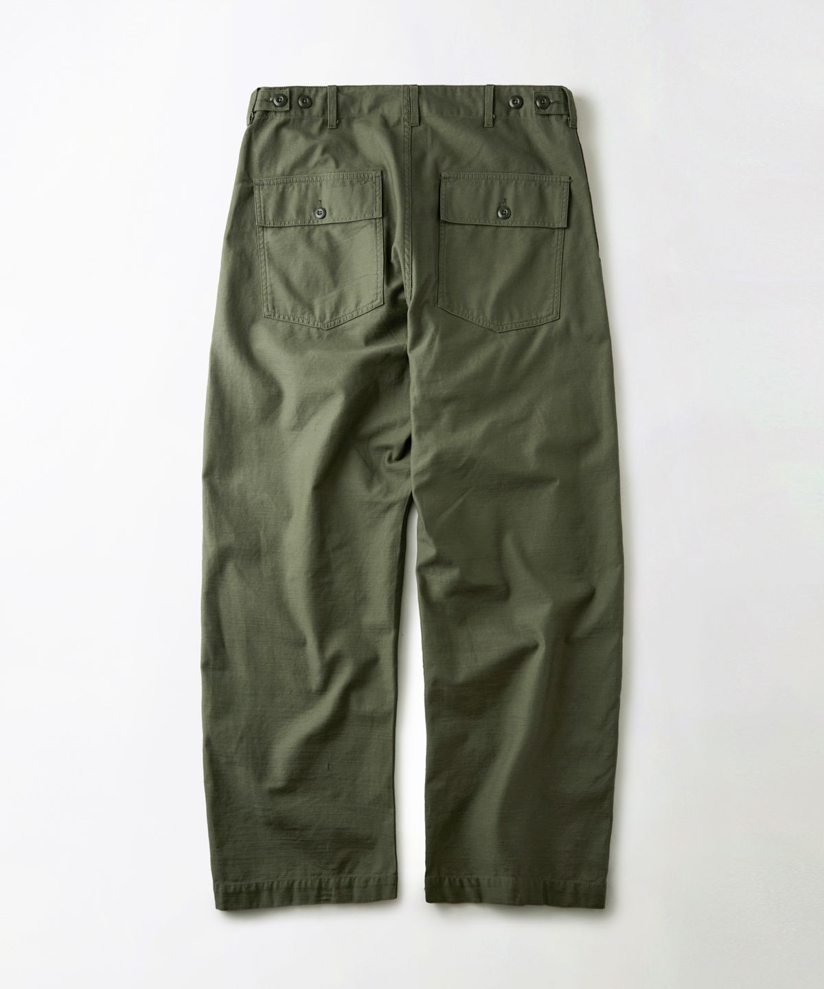 아웃스탠딩(OUTSTANDING) BACK SATIN FATIGUE PANTS (ORIGINAL FIT)_OLIVE GREEN