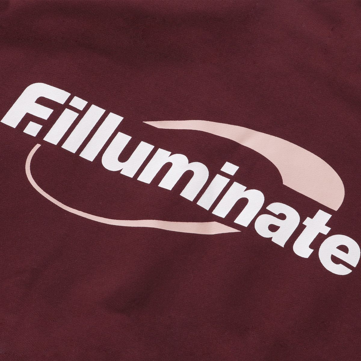 필루미네이트(FILLUMINATE) 파이핑 서클 로고 스웨트 셔츠-와인