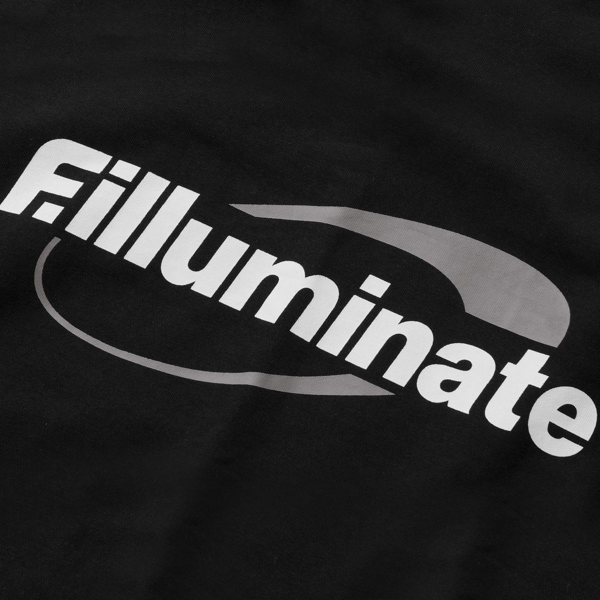 필루미네이트(FILLUMINATE) 파이핑 서클 로고 스웨트 셔츠-블랙