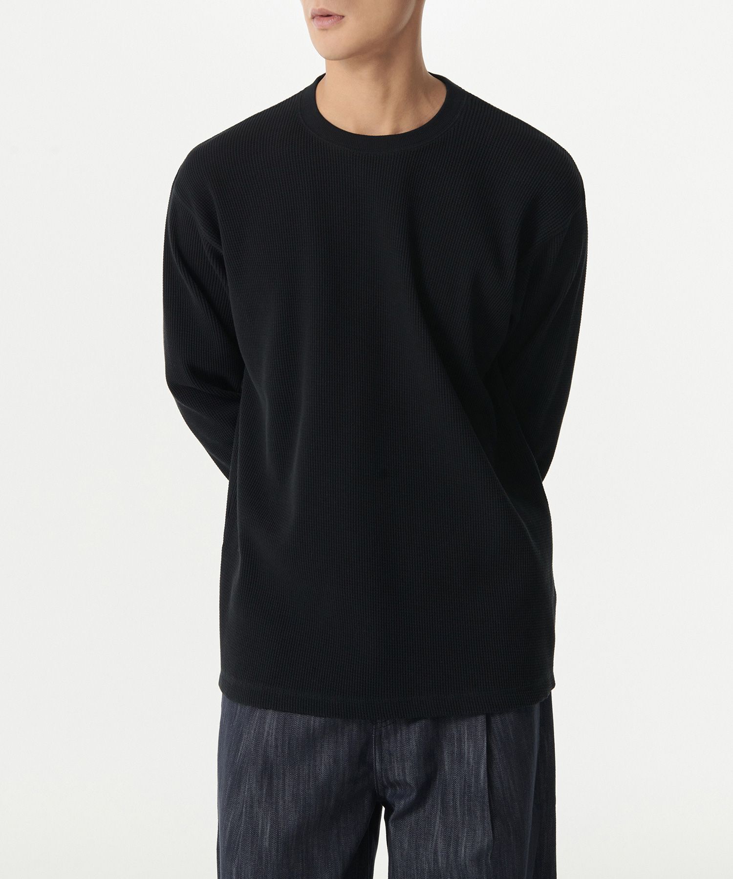 Tシャツ・カットソー *MUSINSA STANDARD* Waffle Relaxed Crew Neck Long Sleeve T-Sh MUSINSA | MUSINSA STANDARD Waffle Relaxed Crew Neck Long