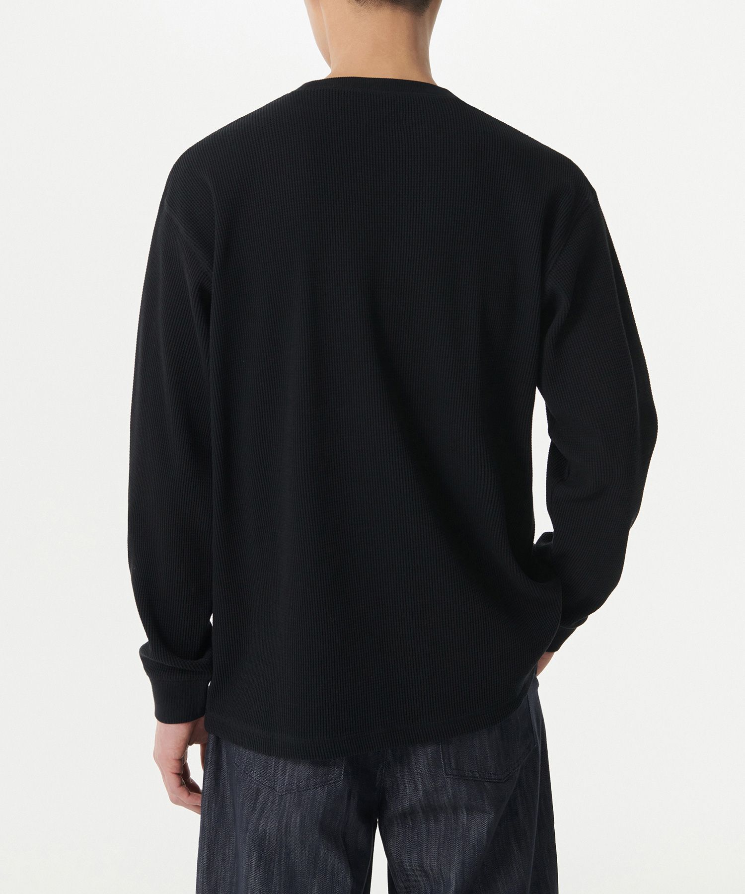MUSINSA | MUSINSA STANDARD Waffle Relaxed Crew Neck Long