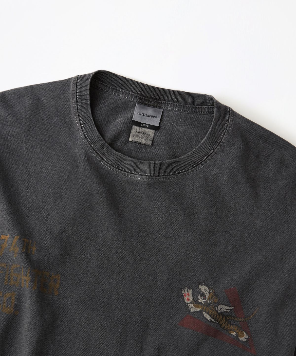아웃스탠딩(OUTSTANDING) MIL SERIES LONG SLEEVE(74TH FIGHTER SQ)_PIGMENT CHARCOAL