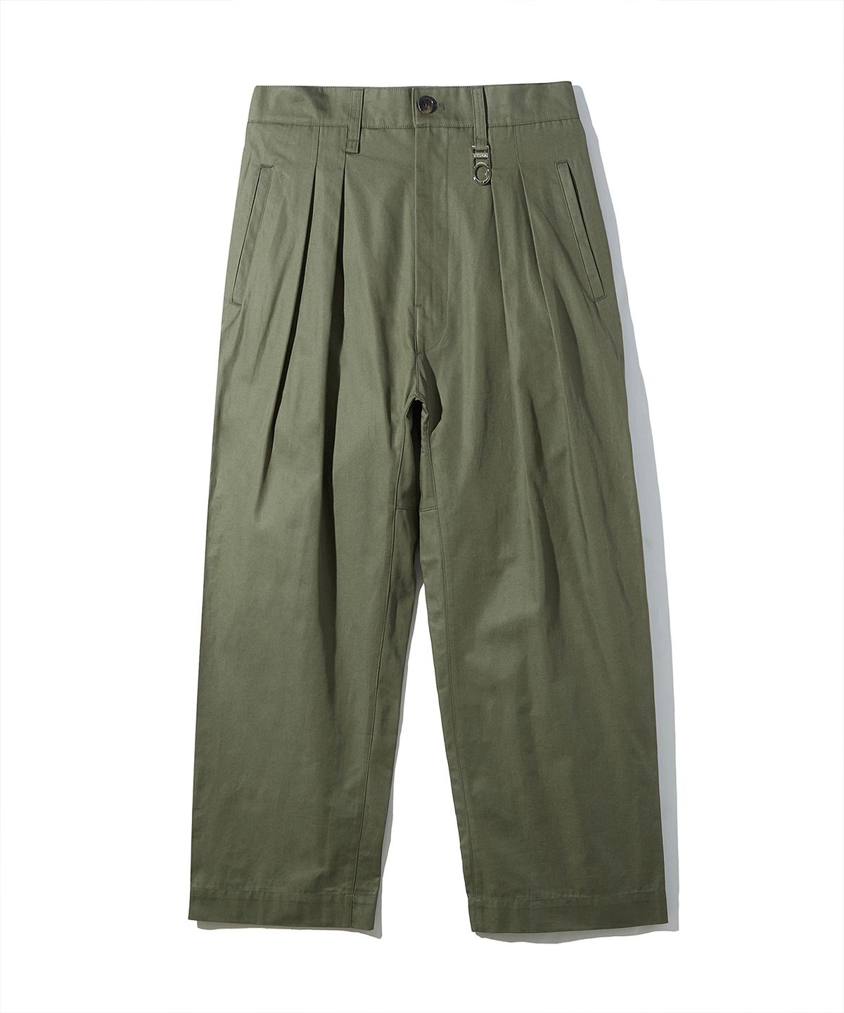 디써티원(DTHIRTYONE) Cotton Chino Pleated Pants (OLIVE)