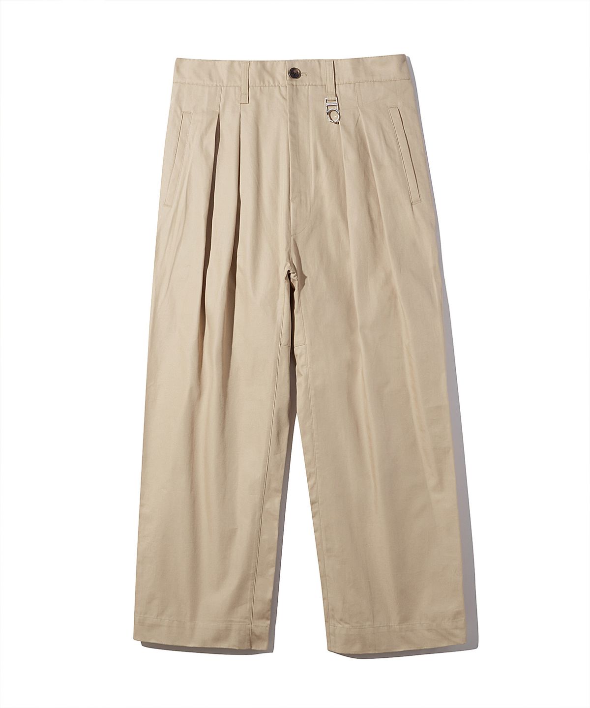 디써티원(DTHIRTYONE) Cotton Chino Pleated Pants (BEIGE)
