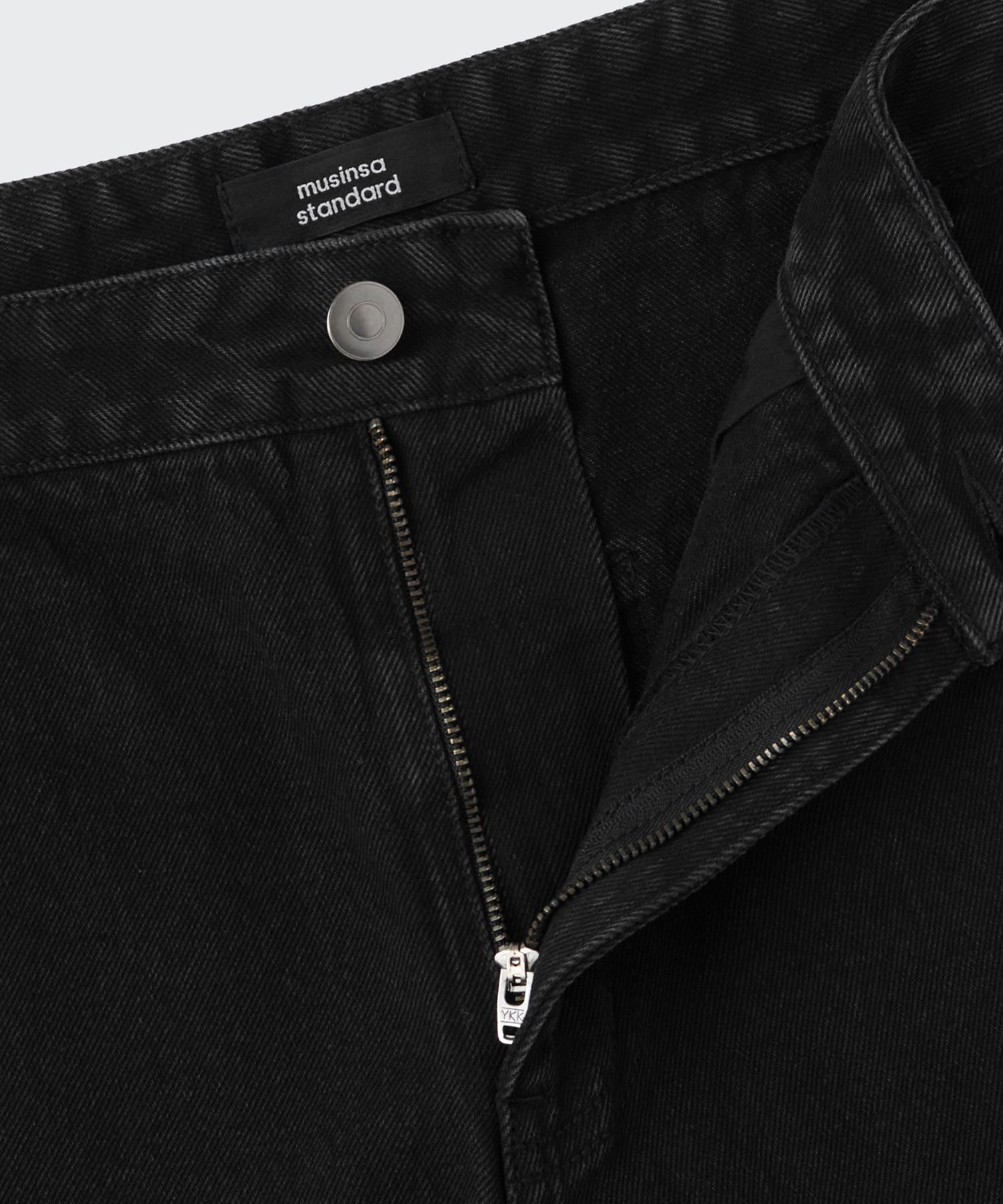 ★MUSINSA STANDARD★ Denim Wide Carpenter Pants Washed Black MUSINSA | MUSINSA STANDARD Denim Wide Carpenter Pants