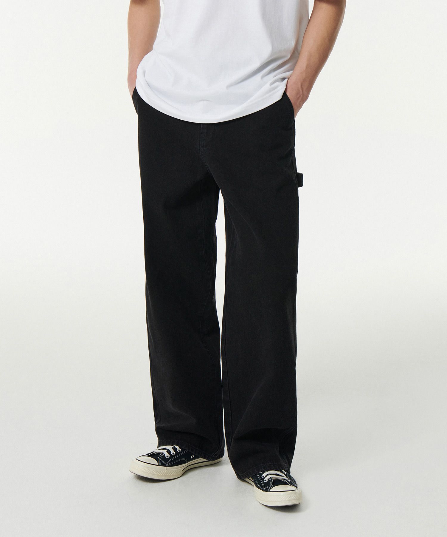 ★MUSINSA STANDARD★ Denim wide carpenter pants dark blue MM MUSINSA | MUSINSA STANDARD Denim Wide Carpenter Pants [Dark