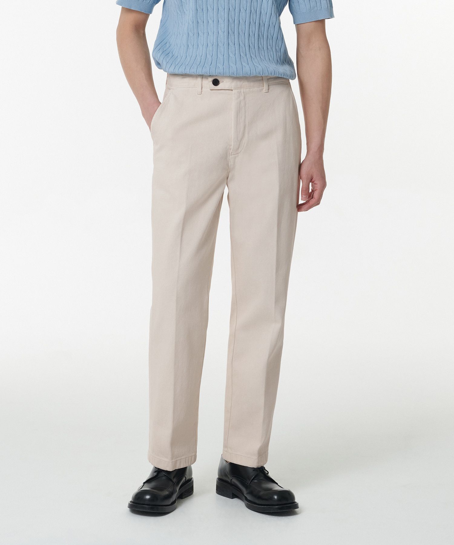 ★MUSINSA STANDARD★ Denim Fatigue Pants Cream MMDNP516-CR MUSINSA | MUSINSA STANDARD Straight Denim Slacks [Cream]