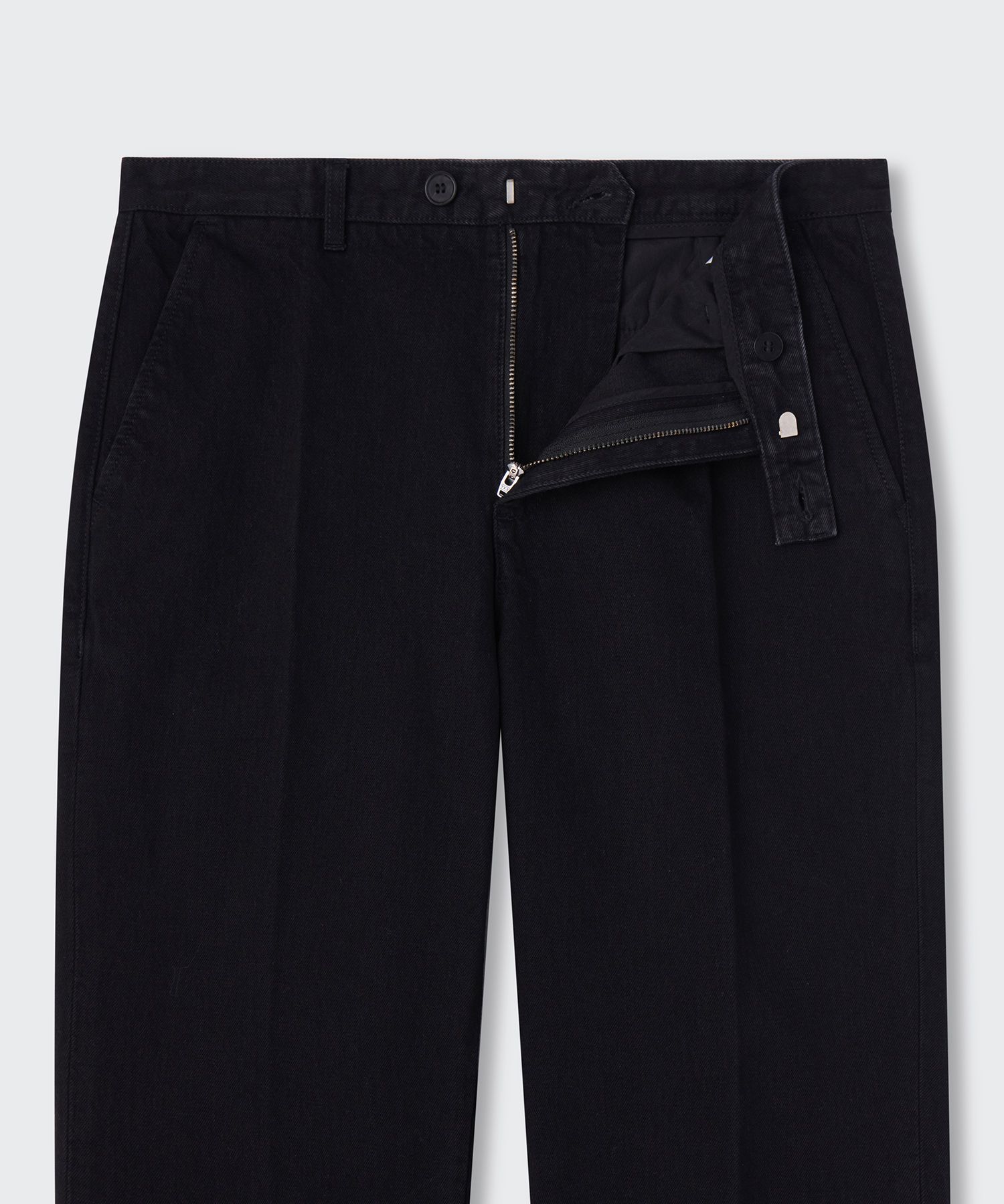 MUSINSA | MUSINSA STANDARD Straight Denim Slacks [Black]