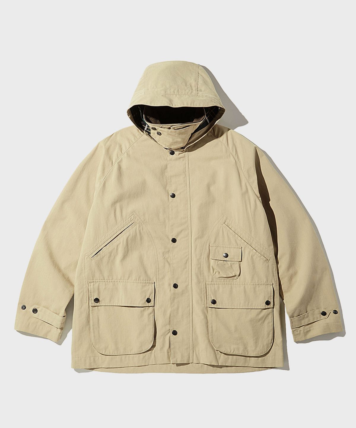 아웃스탠딩(OUTSTANDING) CORDUROY COLLAR HUNTING JACKET_BEIGE