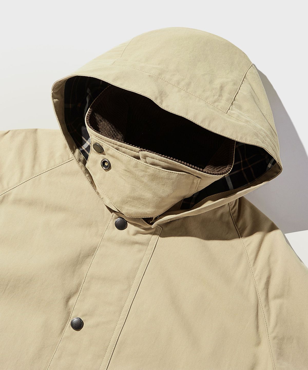 아웃스탠딩(OUTSTANDING) CORDUROY COLLAR HUNTING JACKET_BEIGE