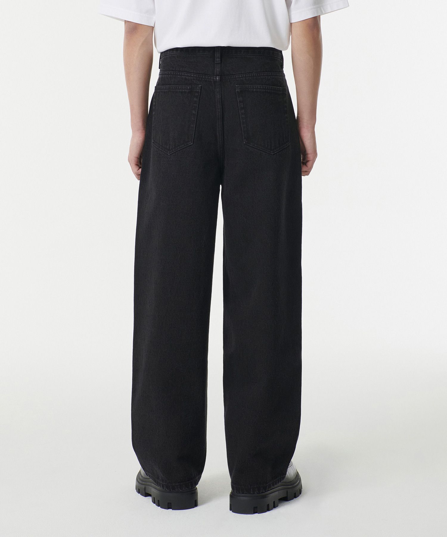 ★MUSINSA STANDARD★ Deep tuck overlap wide denim pants gray MUSINSA | MUSINSA STANDARD Deep Tuck Overlap Wide Denim