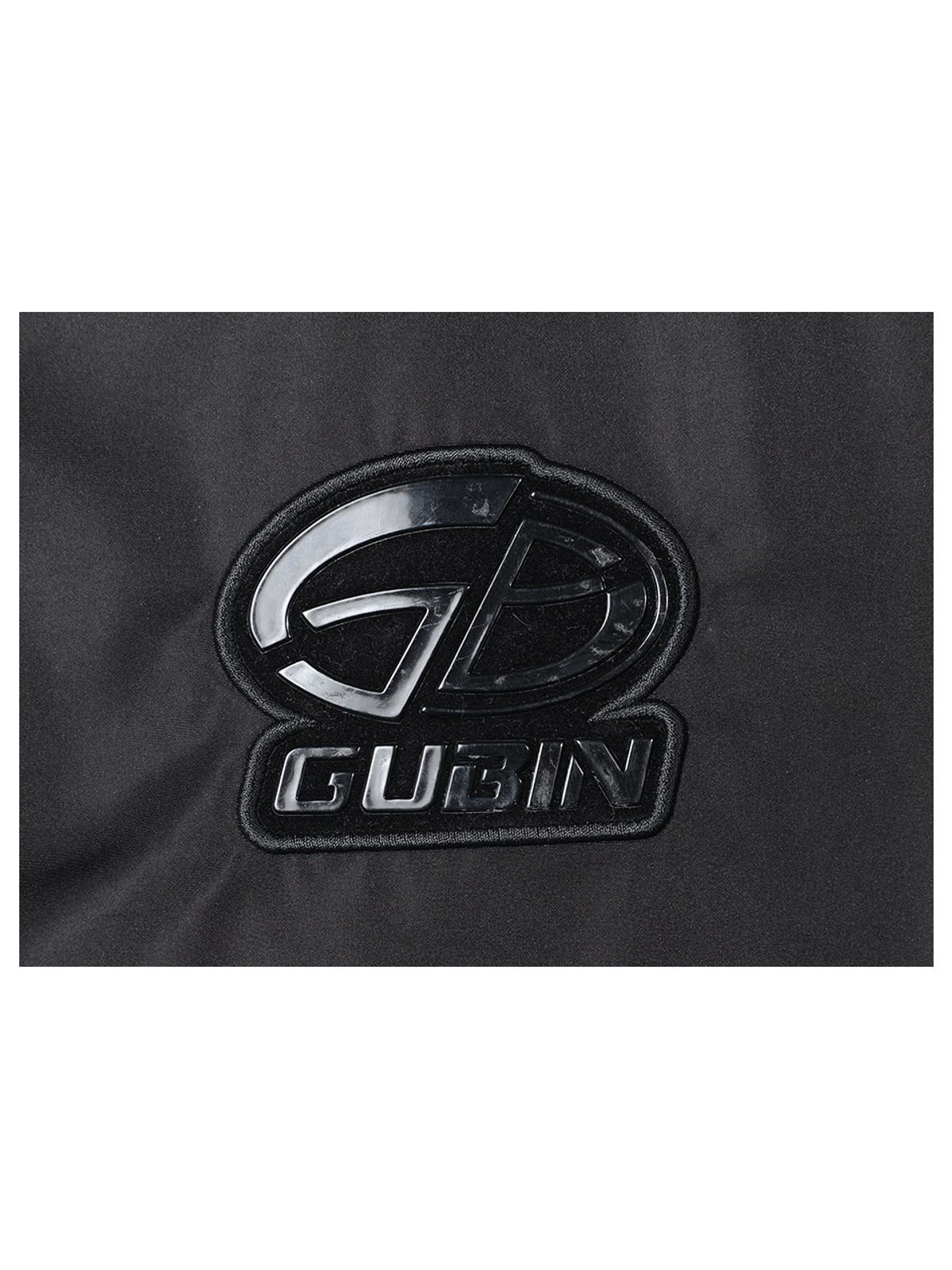 구빈(GUBIN) 파이핑 라인 배색 패딩 점퍼 - 블랙