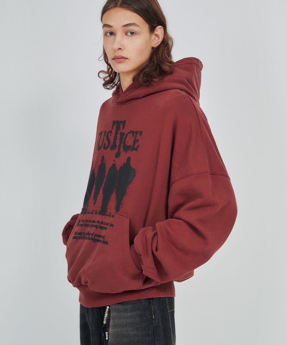 MUSINSA | INTEMPOMOOD Silhouette print overfit hoodie: 2 colors