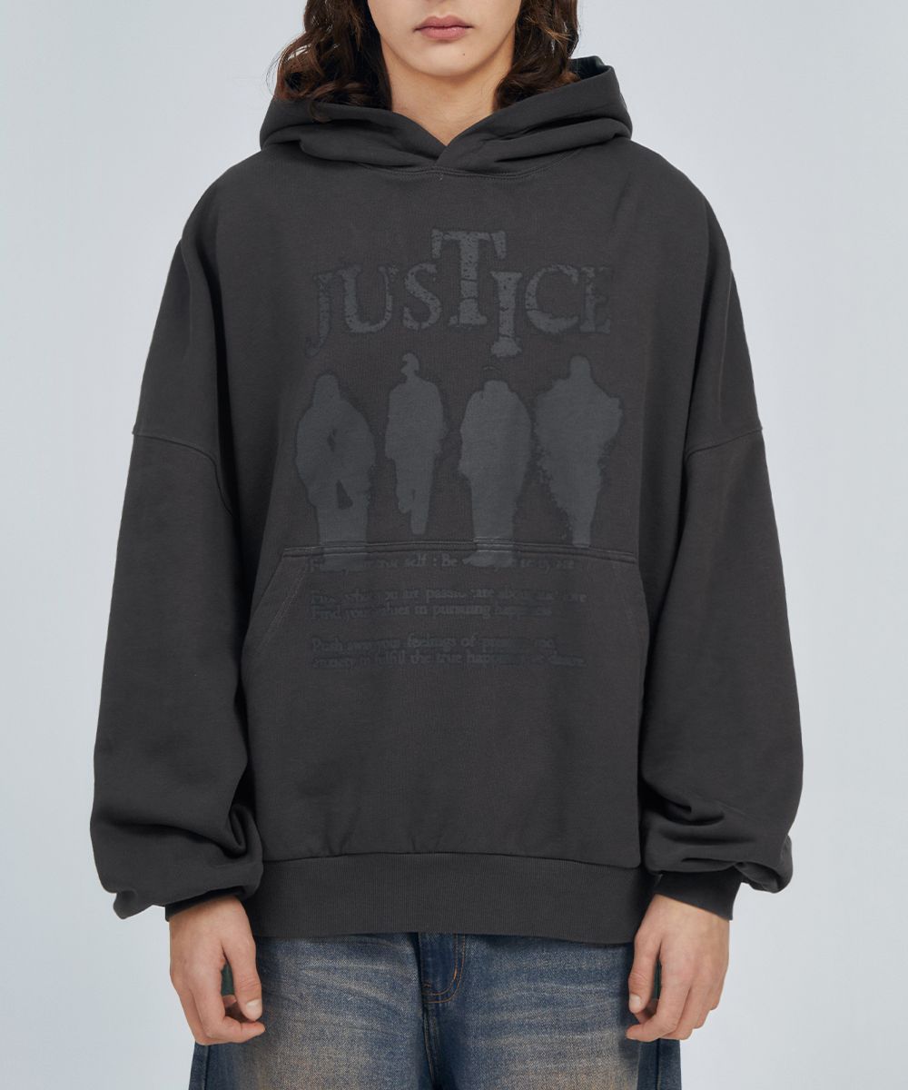 MUSINSA | INTEMPOMOOD Silhouette print overfit hoodie: 2 colors
