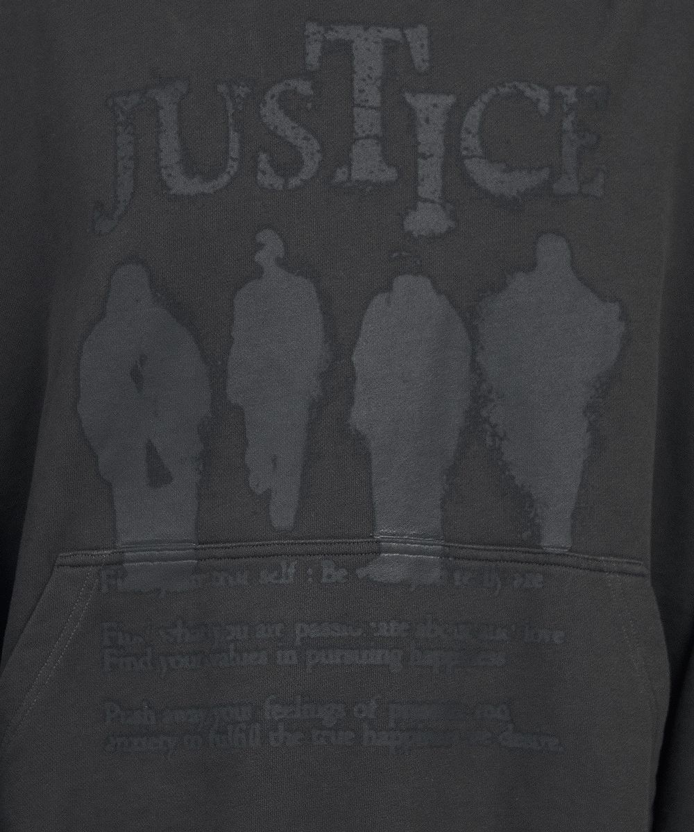 MUSINSA | INTEMPOMOOD Silhouette print overfit hoodie: 2 colors