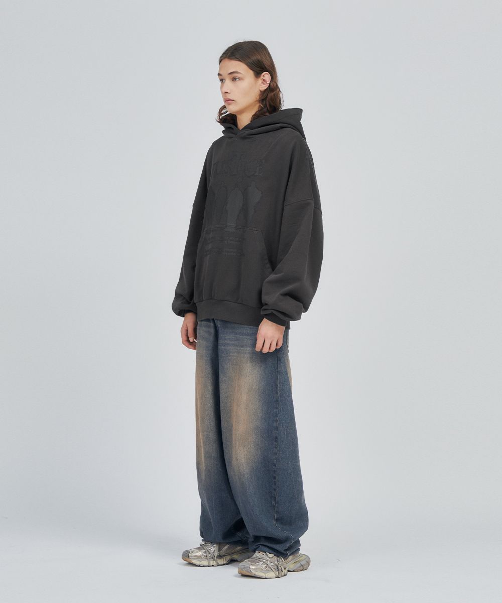 MUSINSA | INTEMPOMOOD Silhouette print overfit hoodie: 2 colors
