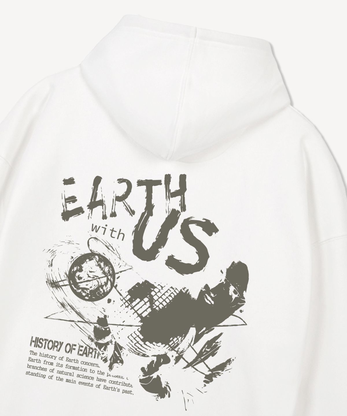 아스트랄 프로젝션(ASTRAL PROJECTION) 어스 위드 어스 오버핏 와이드 숄더 후디_화이트