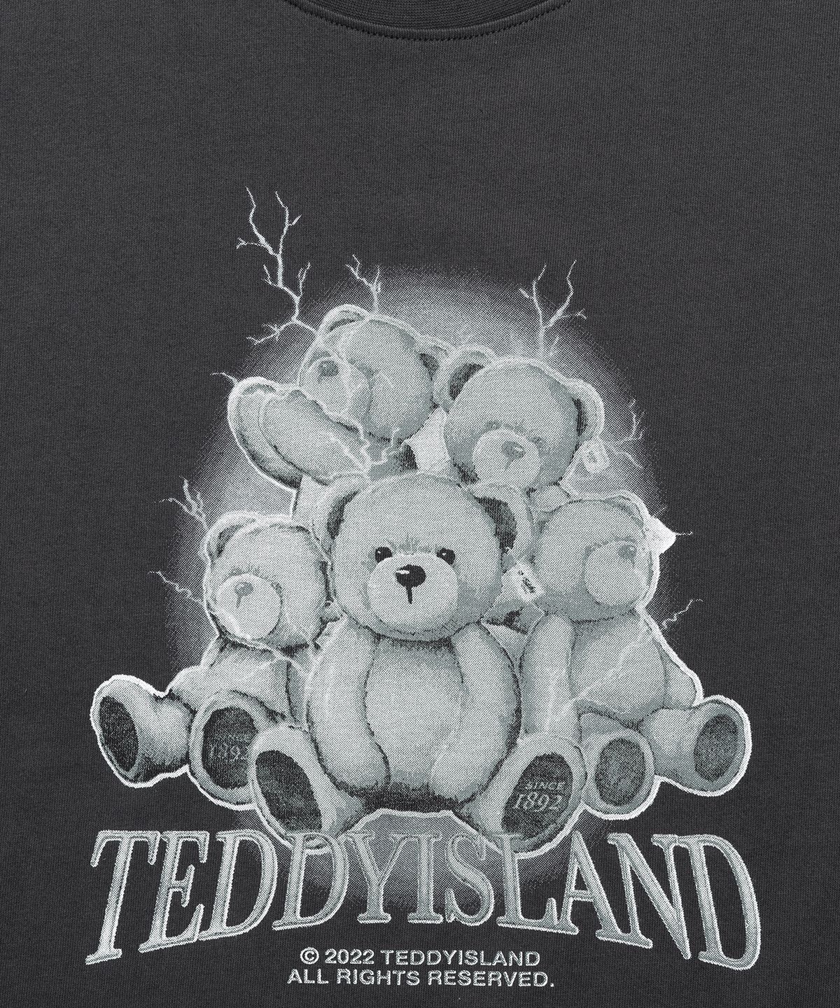 테디아일랜드(TEDDYISLAND) 번개 테디 반팔 차콜