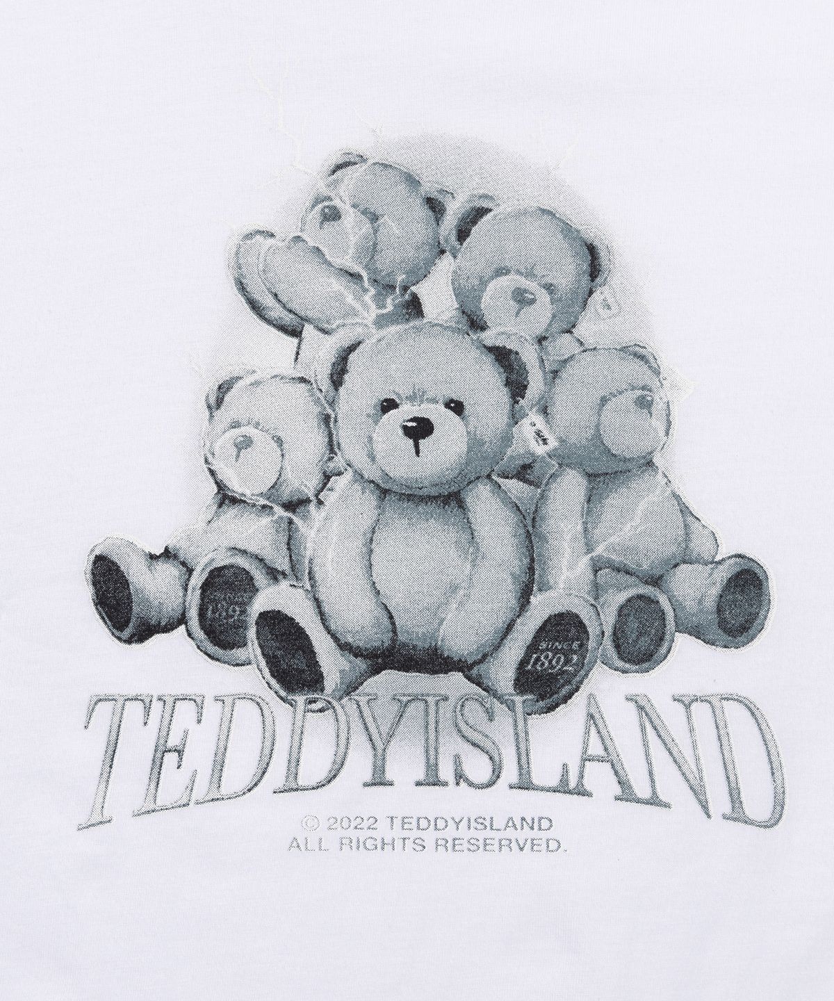 테디아일랜드(TEDDYISLAND) 번개 테디 반팔 화이트