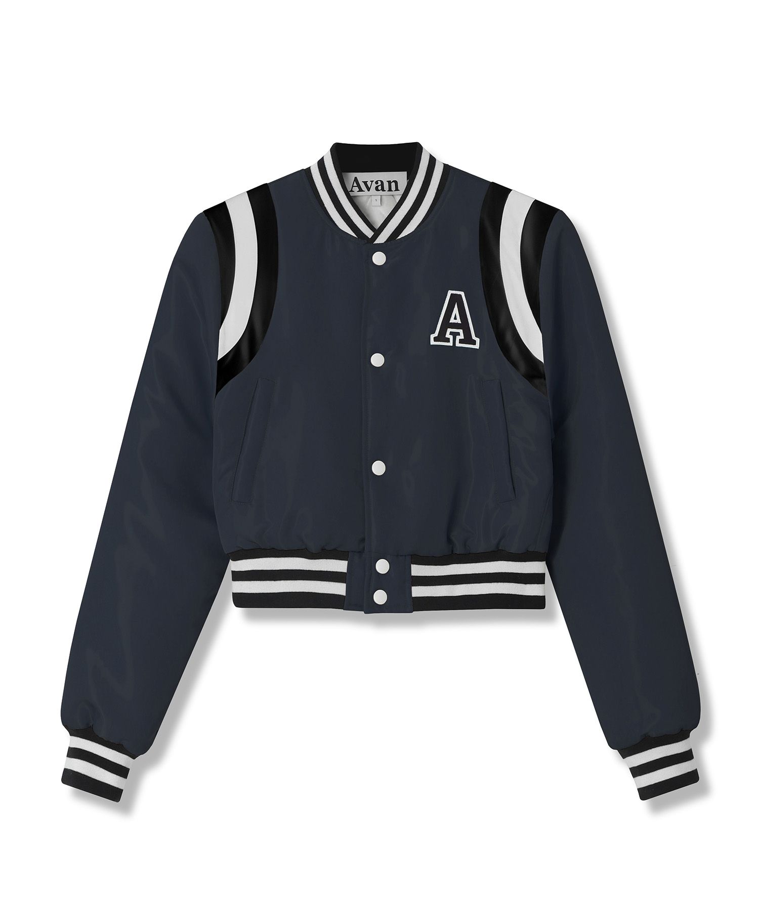 [AVANDRESS] 24S/S★Atlantis Marine Crop Varsity Jacket NAVY Designer fashion, Seoul-fully created | W Concept