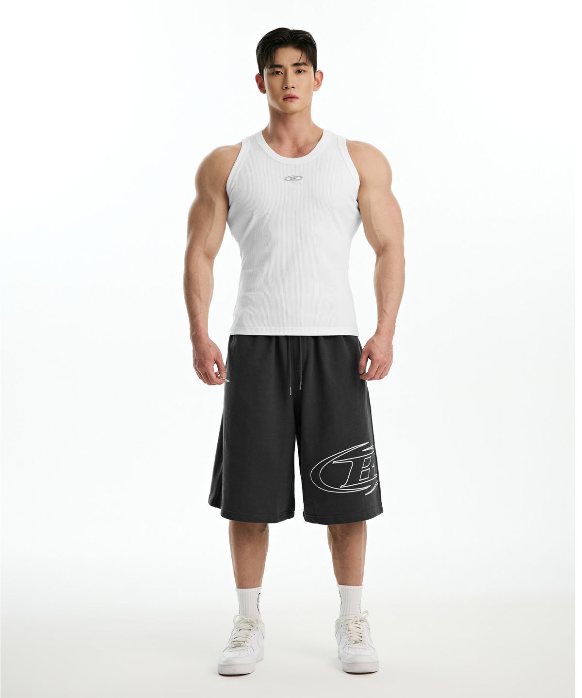 본투윈(BORN TO WIN) B-SYMBOL LOGO SLEEVELESS_NON MESH VER [IVORY]