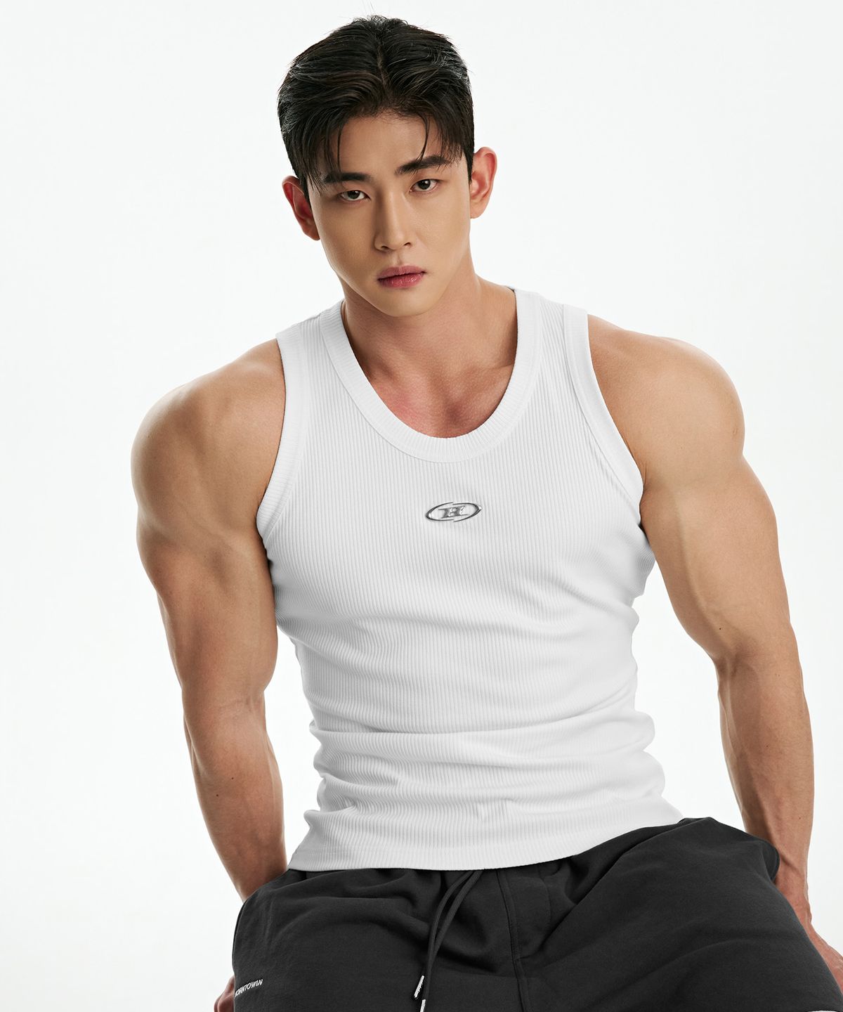 본투윈(BORN TO WIN) B-SYMBOL LOGO SLEEVELESS_NON MESH VER [IVORY]