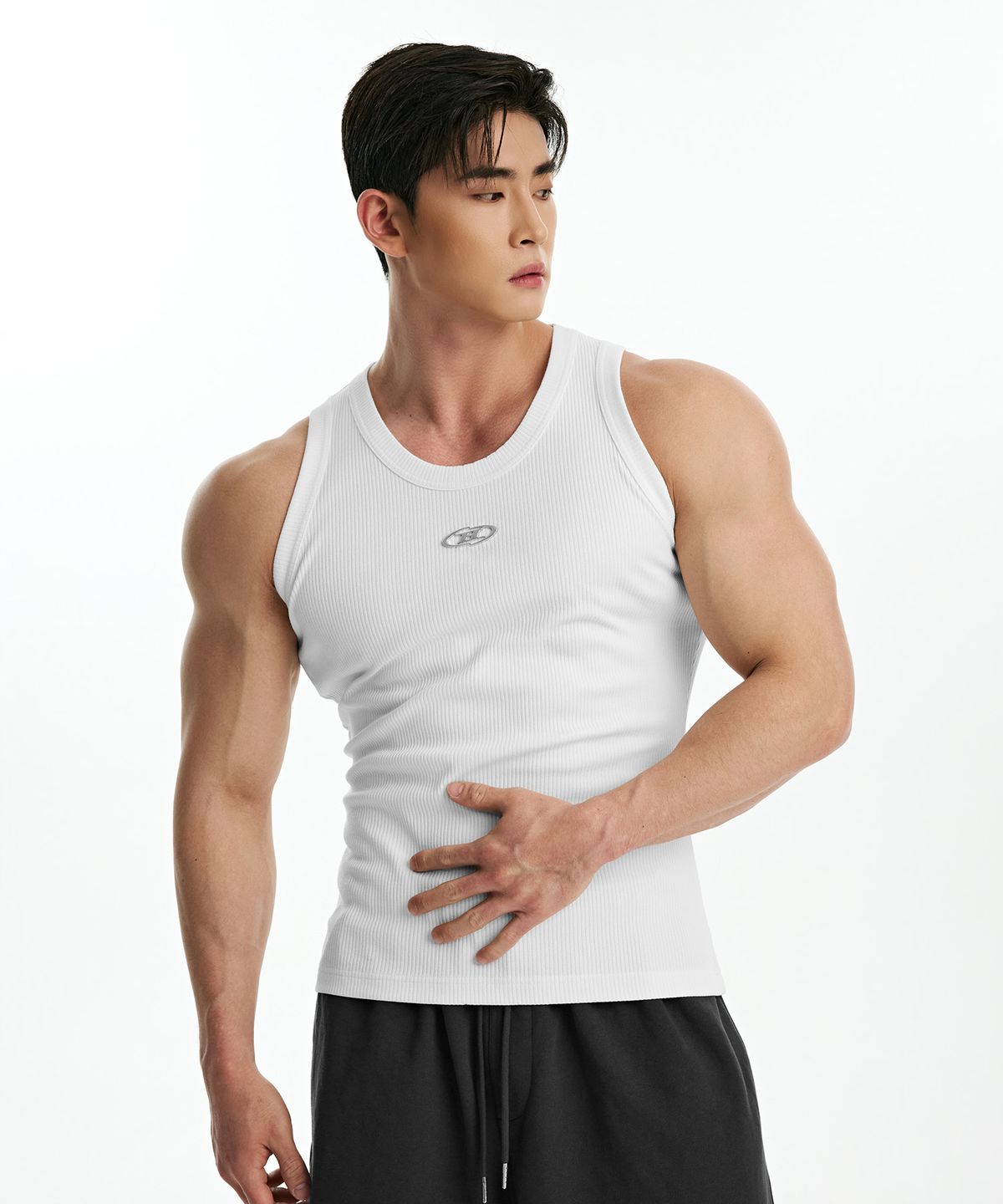 본투윈(BORN TO WIN) B-SYMBOL LOGO SLEEVELESS_NON MESH VER [IVORY]