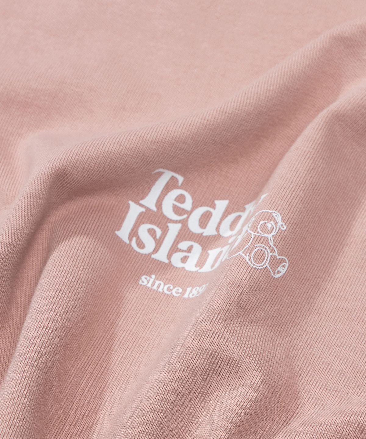 테디아일랜드(TEDDYISLAND) S 레터링 로고 테디 반팔 핑크