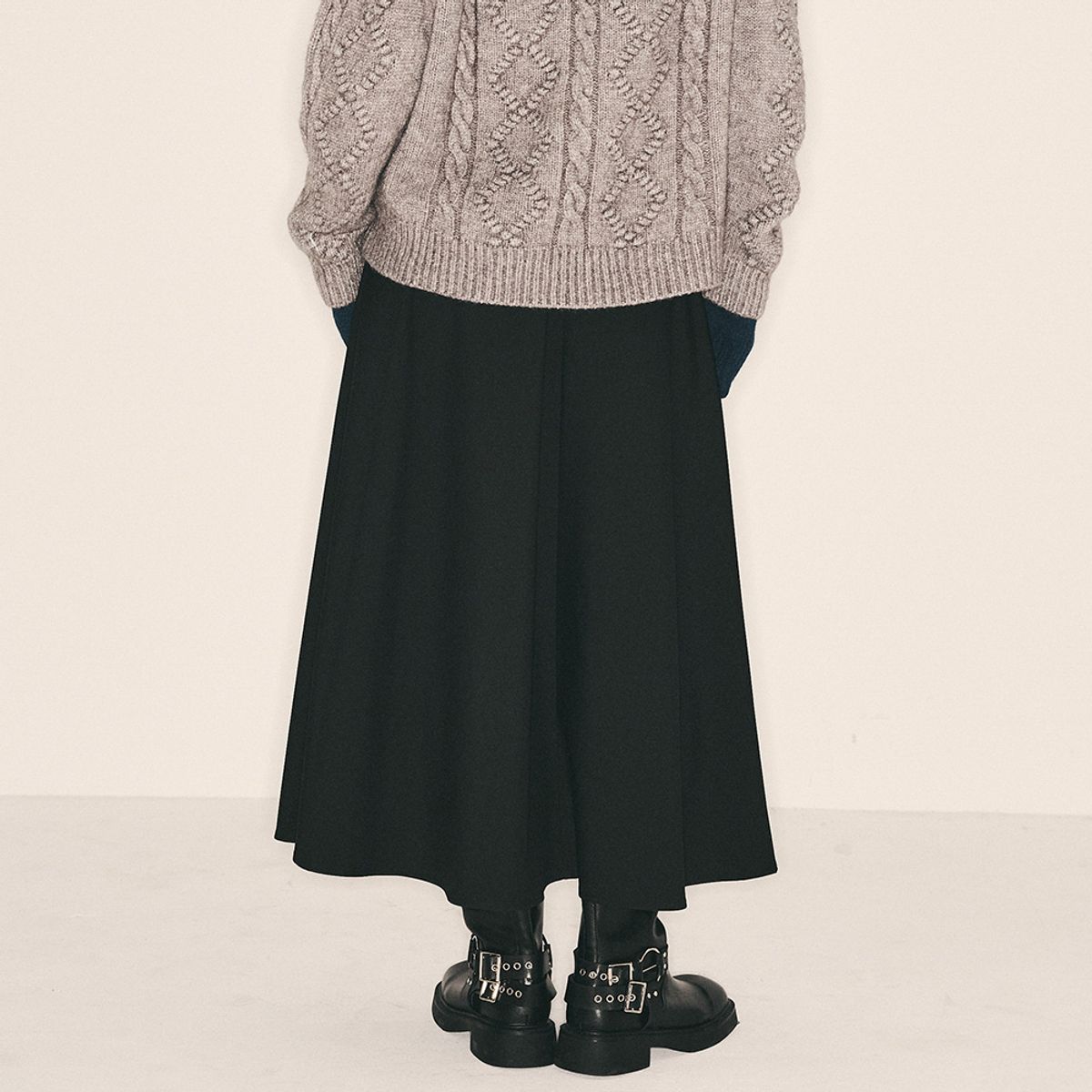 에이앤레이(AEIREI) AR_A-line umbrella pleated skirt_2color