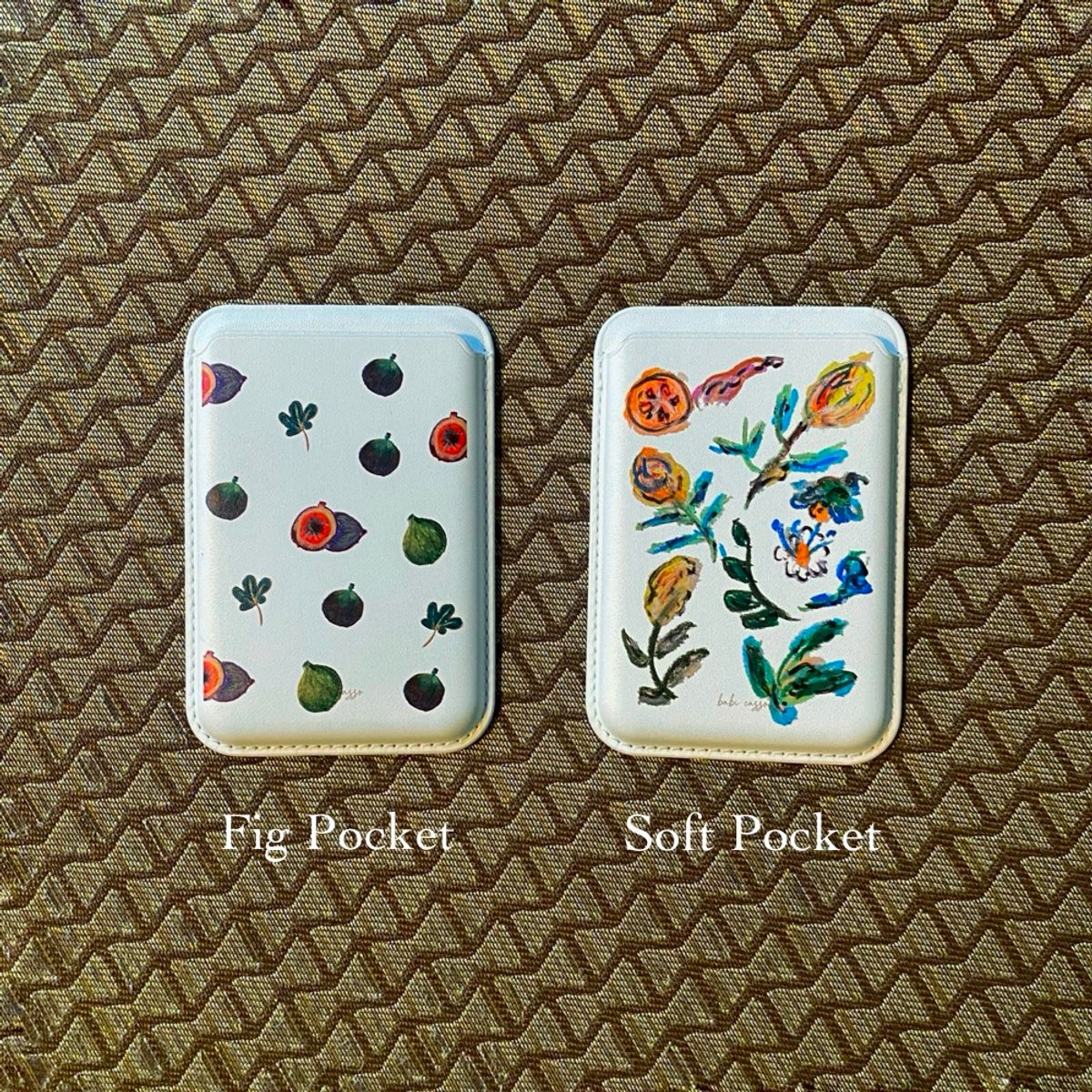 베비카소(BABICASSO) [Magsafe]Fig  Case & Leather CardPocket Set