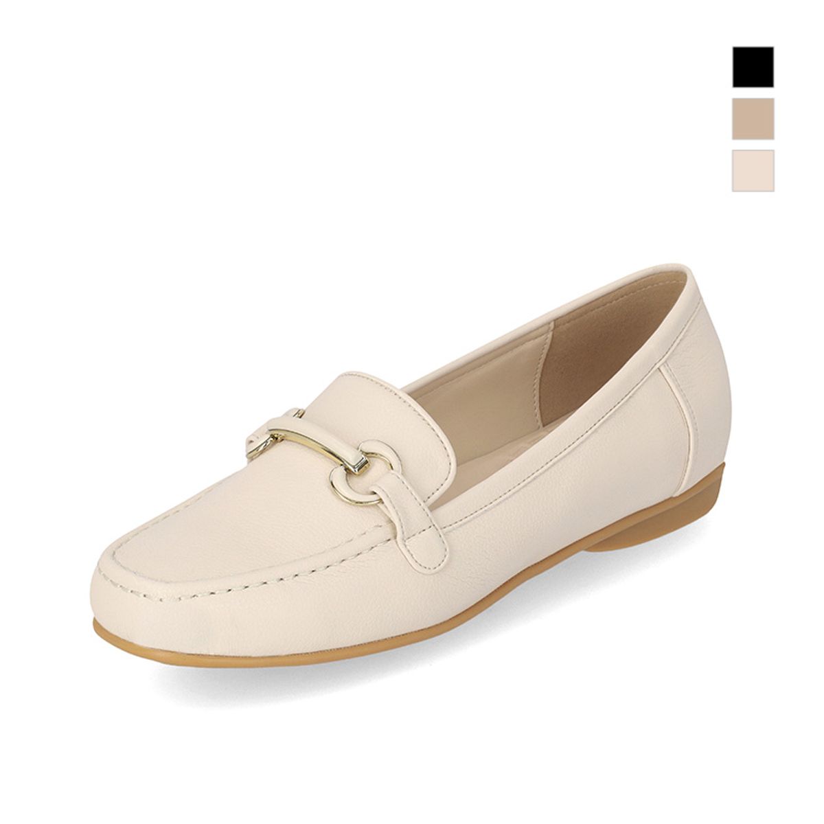 엘칸토(ELCANTO) 마쯔 여성 스퀘어 홀스빗 장식 로퍼 2cm LCWC23M413