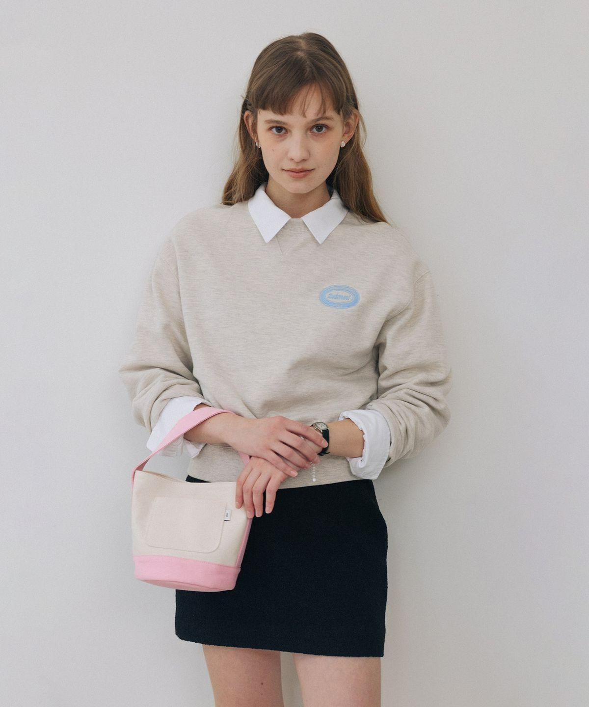 튜드먼트(TTUDEMENT) CANVAS BASKET BAG PINK
