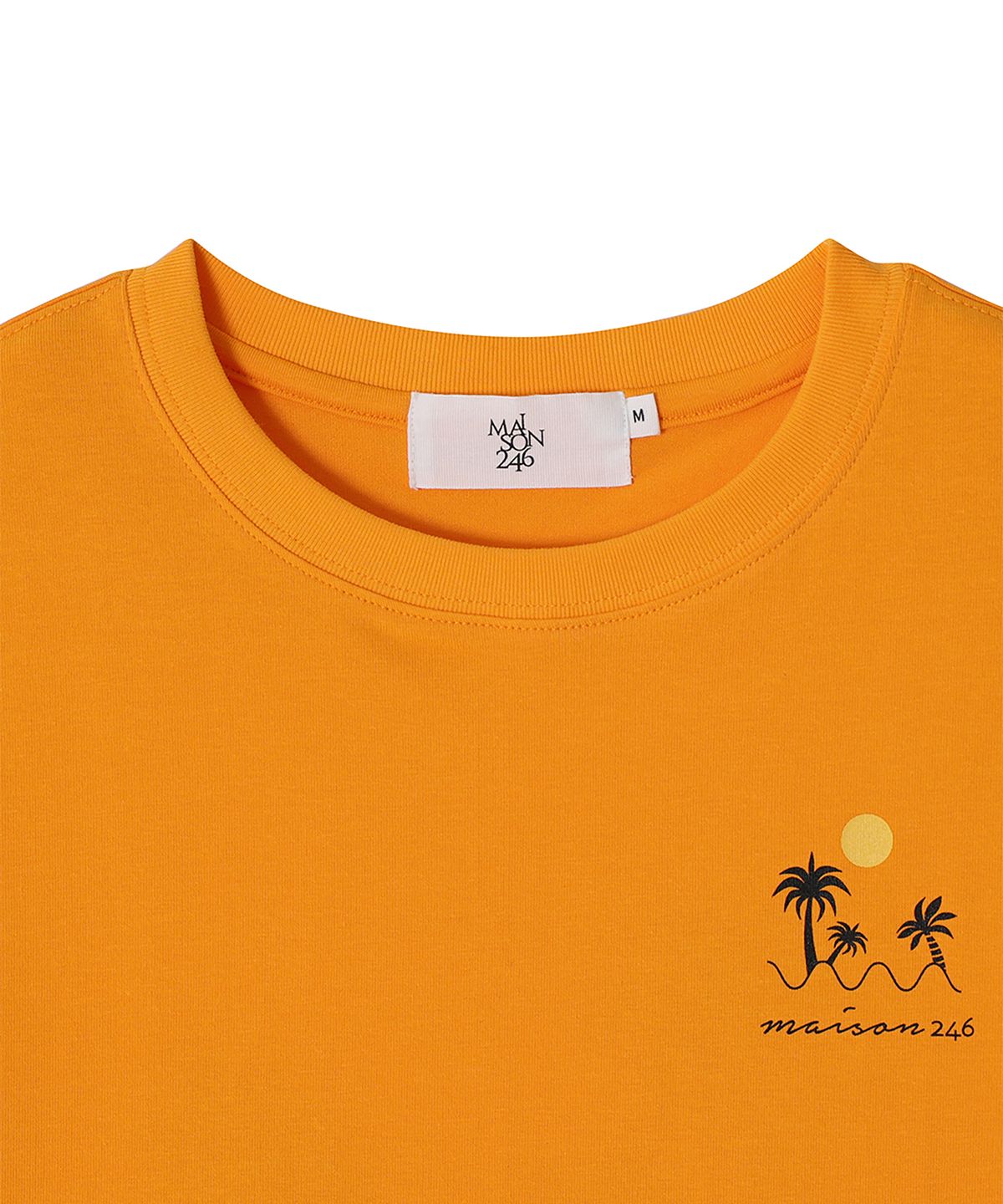 메종246(MAISON246) PALM UNISEX T-SHIRT ORANGE