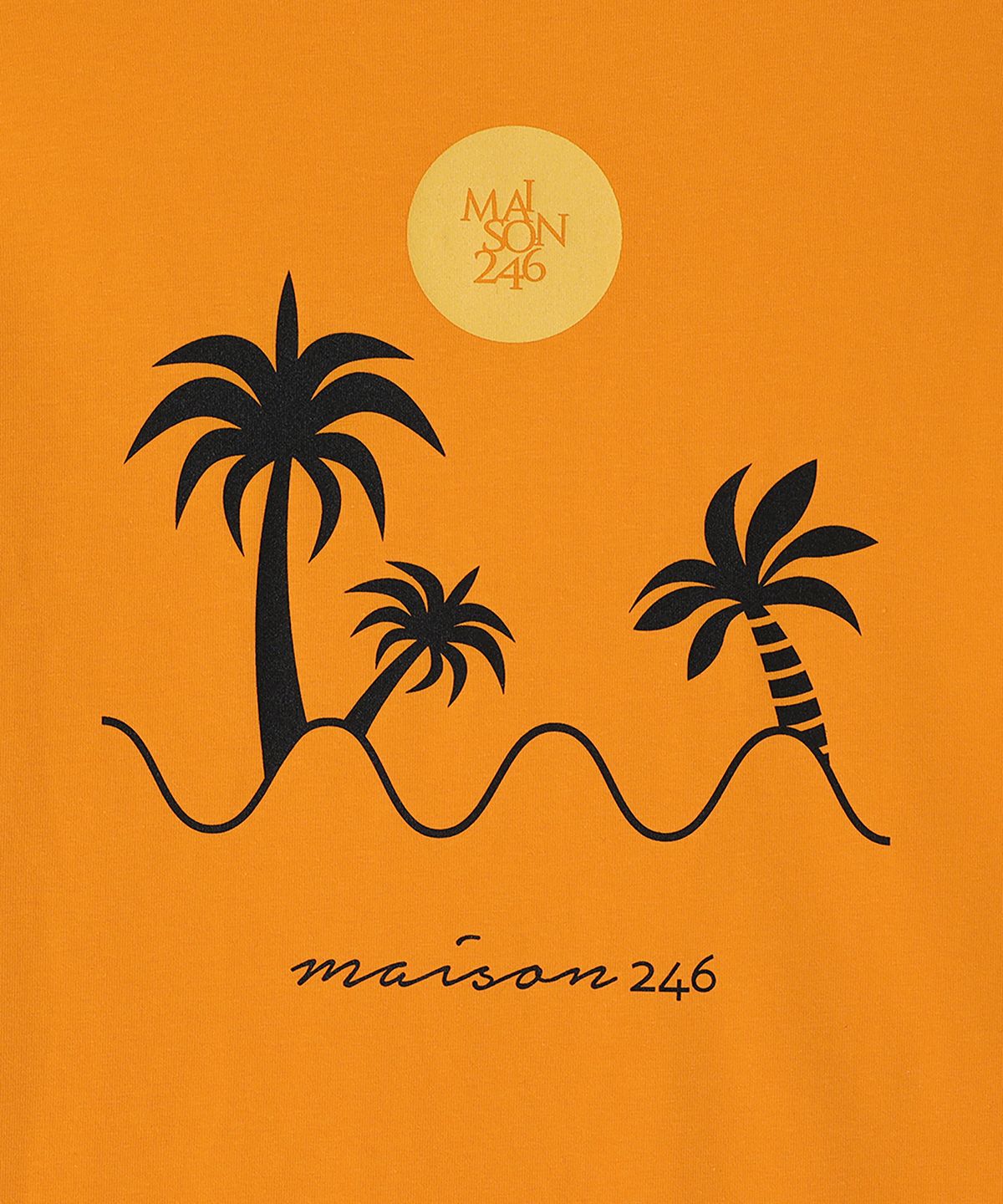 메종246(MAISON246) PALM UNISEX T-SHIRT ORANGE