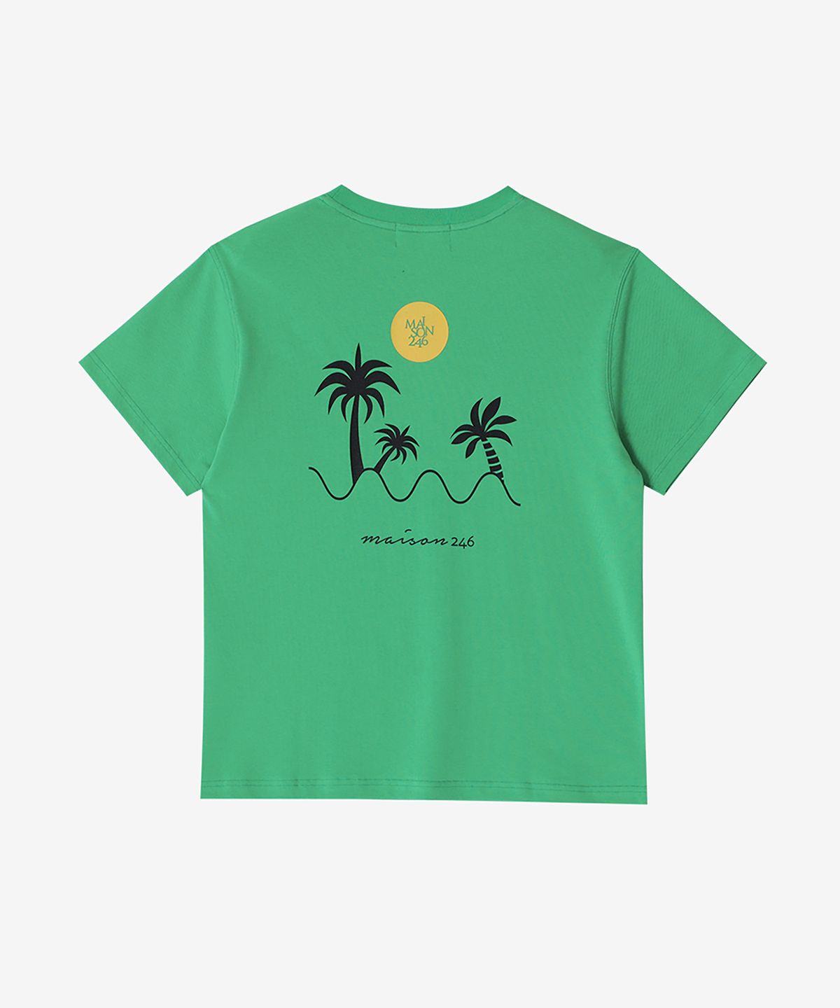 메종246(MAISON246) PALM UNISEX T-SHIRT GREEN