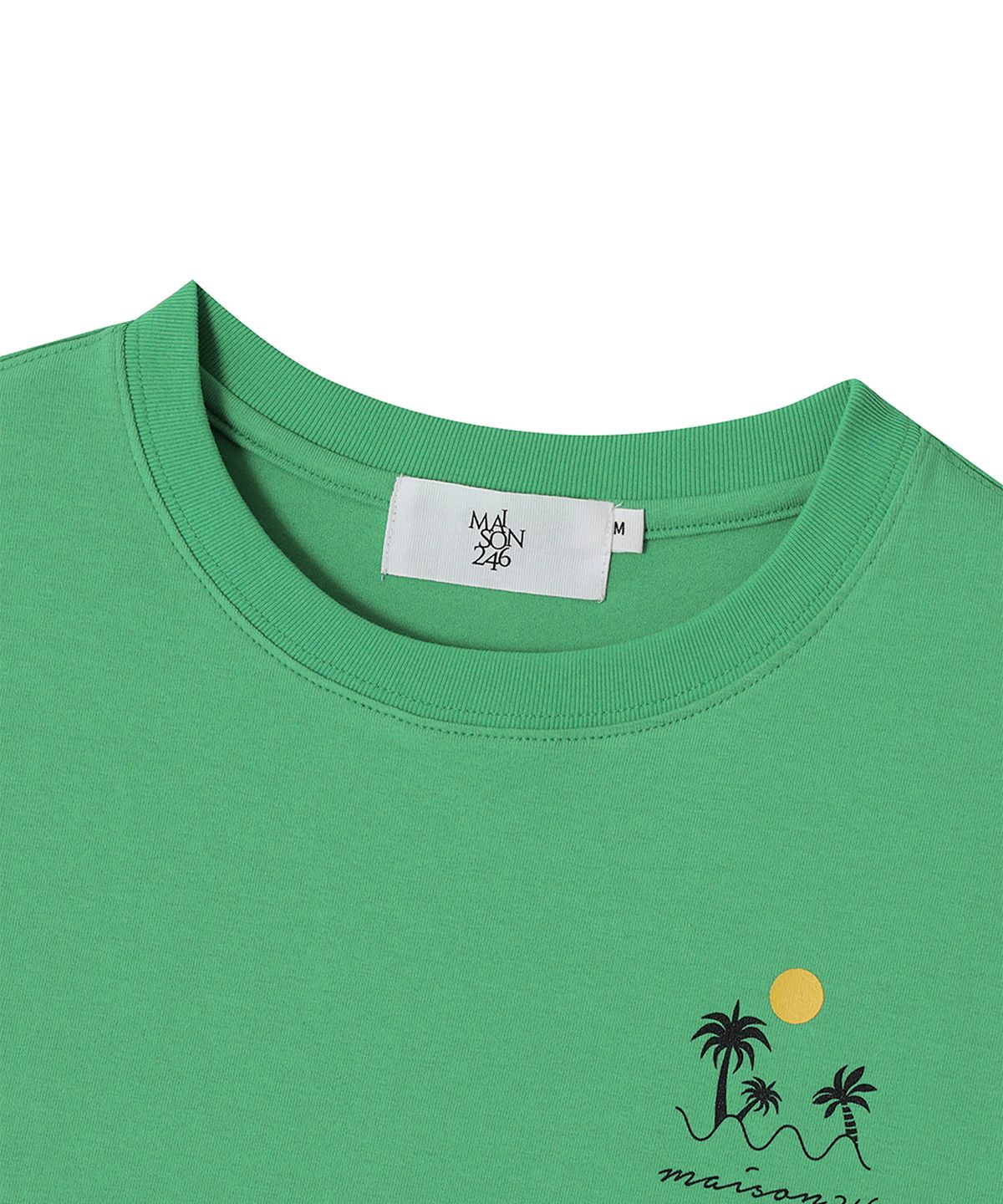 메종246(MAISON246) PALM UNISEX T-SHIRT GREEN