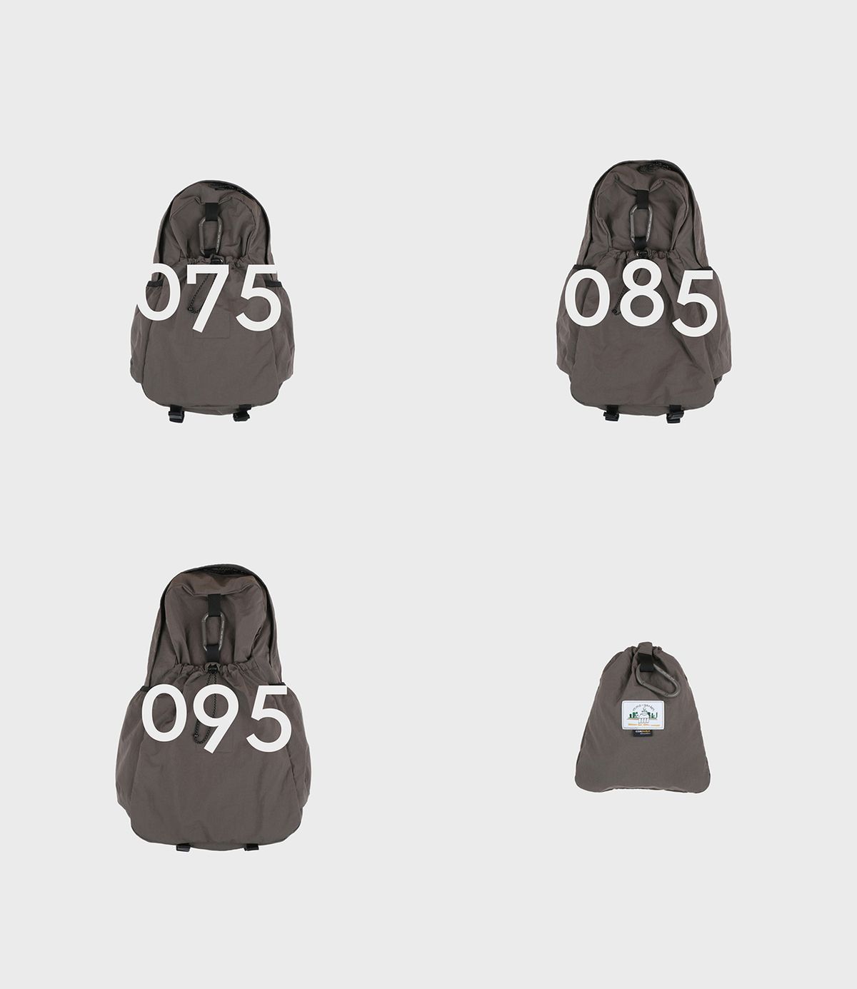 에메모가든(MMOGARDEN) mmo backpack nylon wrinkle / chocolate