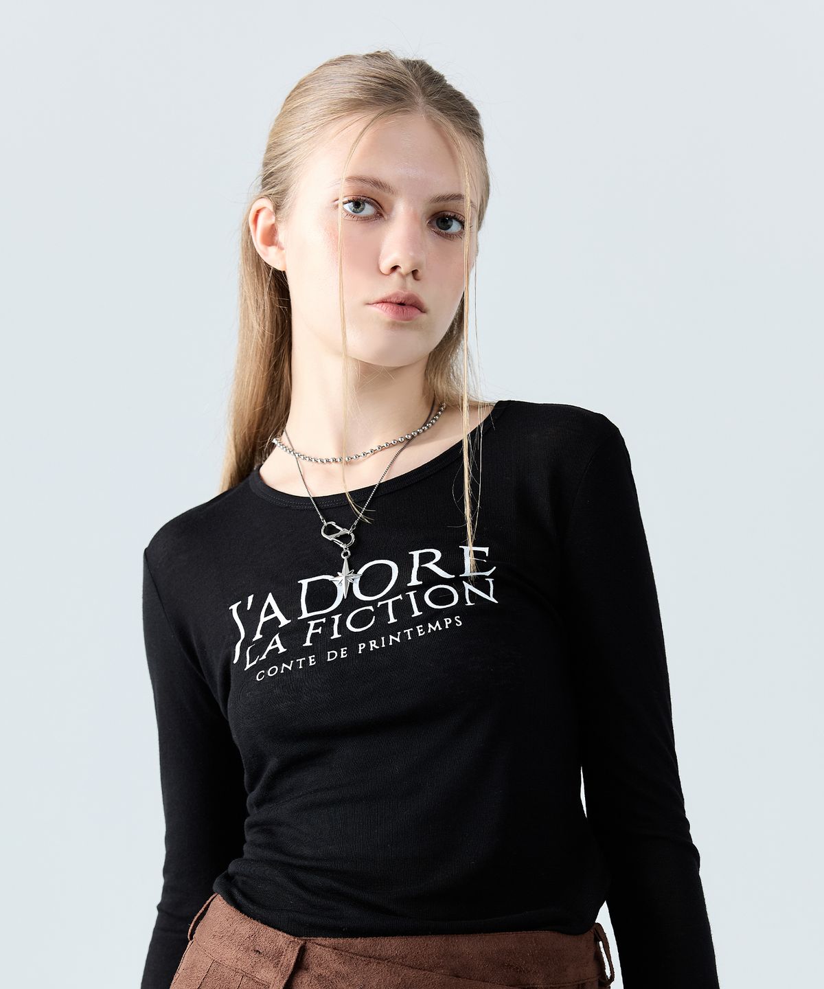 라티젠(LARTIGENT) L8 JADORE SLIM T-SHIRT(BLACK)
