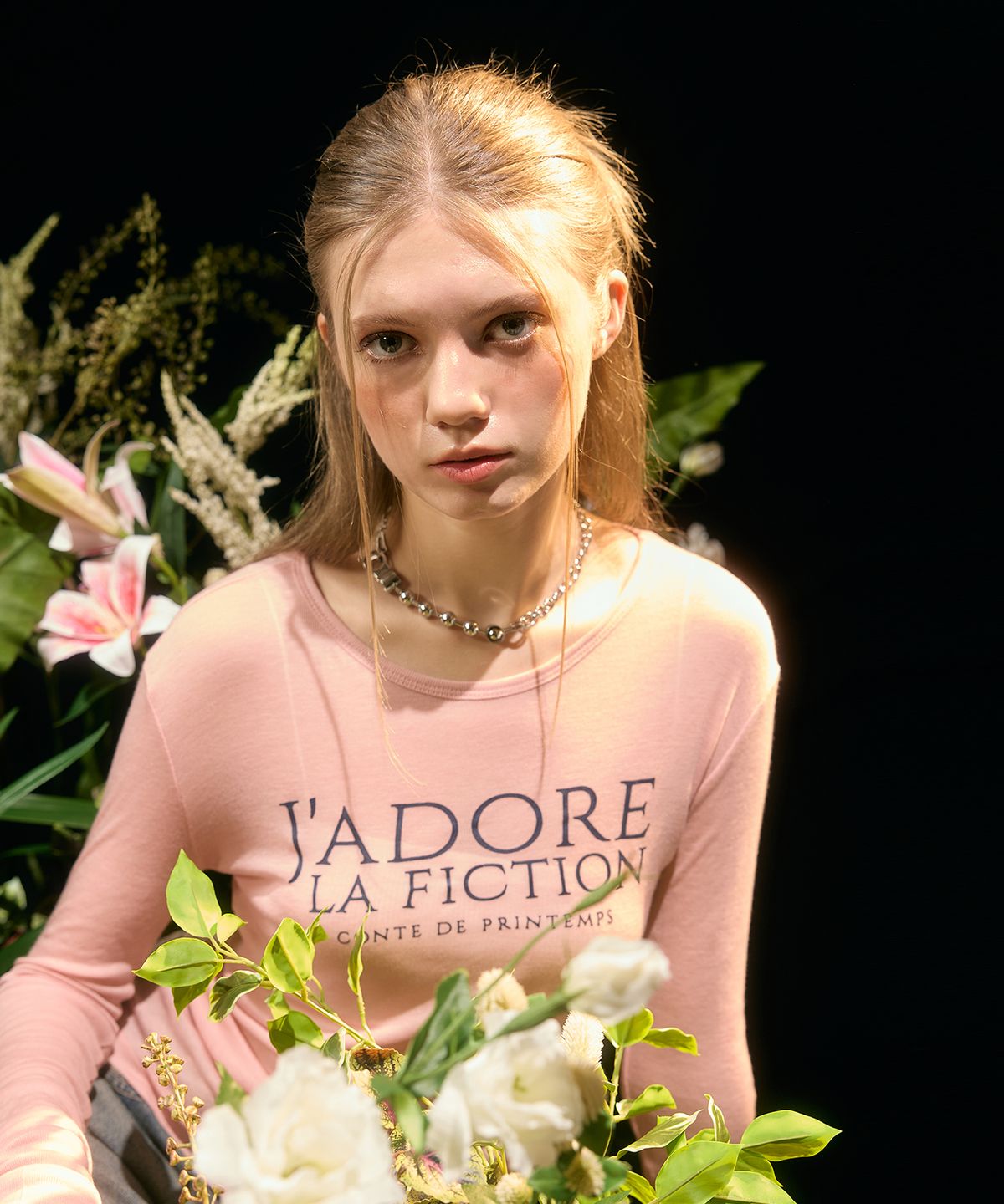 라티젠(LARTIGENT) L8 JADORE SLIM T-SHIRT(PINK)