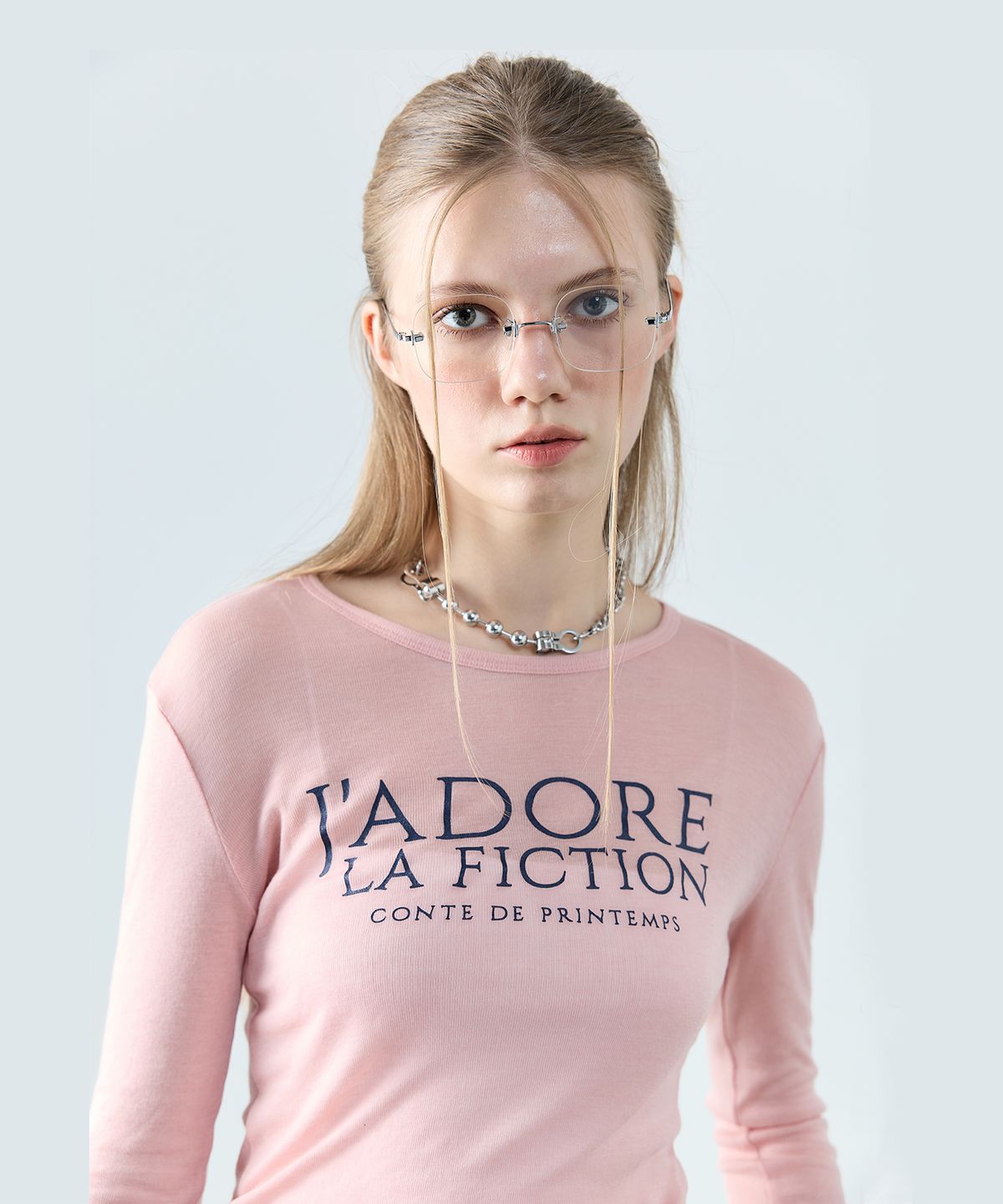 라티젠(LARTIGENT) L8 JADORE SLIM T-SHIRT(PINK)
