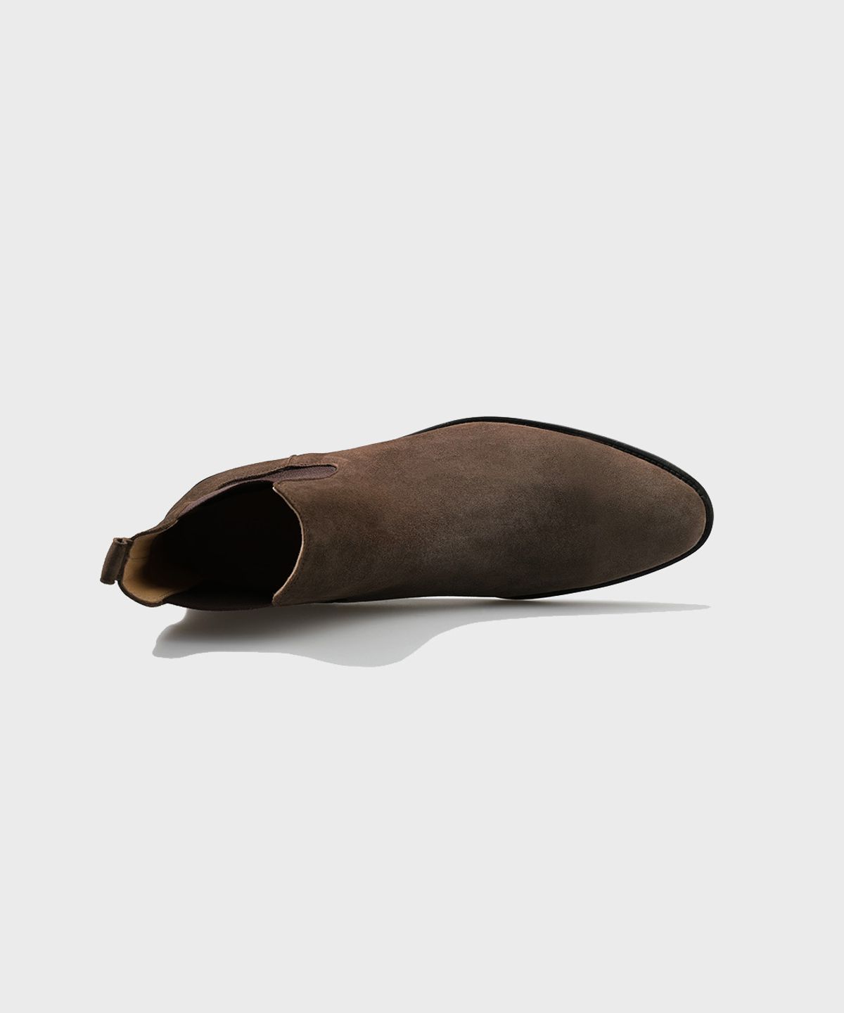 피렌체 아뜨리에(FIRENZE ATELIER) 슬림라인 블랙솔 스웨이드 첼시부츠 3332-QS [DARK BROWN]